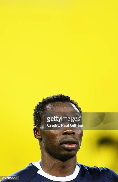 Idriss Carlos Kameni of Cameroon looks on during the Cameroon national anthem prior to the International Friendly match between Austria and Cameroon...