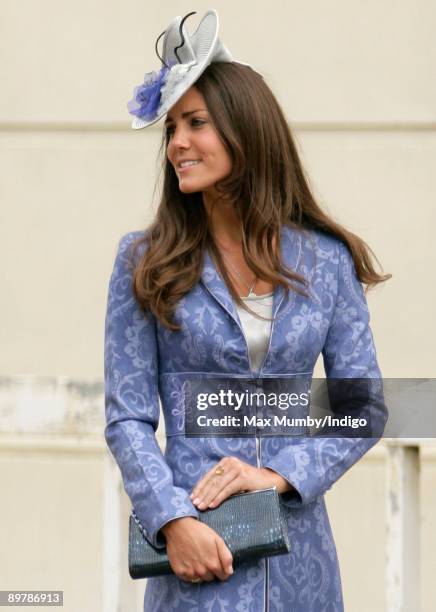 Kate Middleton attends the wedding of Nicholas van Cutsem and Alice Hadden-Paton at The Guards Chapel, Wellington Barracks on August 14, 2009 in...