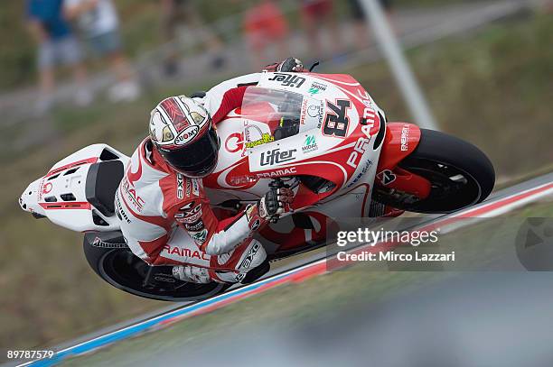 Michel Fabrizio of Italy and Pramac Racing rounds the bend during free practice of the MotoGP World Championship Grand Prix of Czech Republic on...