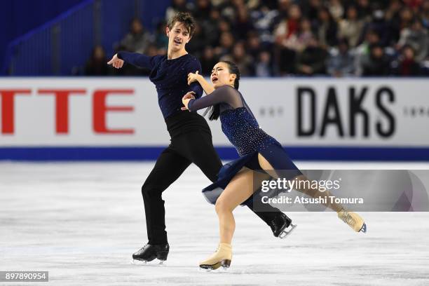 Misayo Komatsubara and Timothy Koleto of Japan compete in the Ice dance free dance during day four of the 86th All Japan Figure Skating Championships...