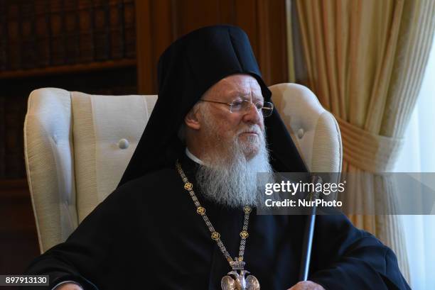 His All Holiness, Bartholomew I, Archbishop of Constantinople, New Rome, and Ecumenical Patriarch in Athens in Maximos Mansion