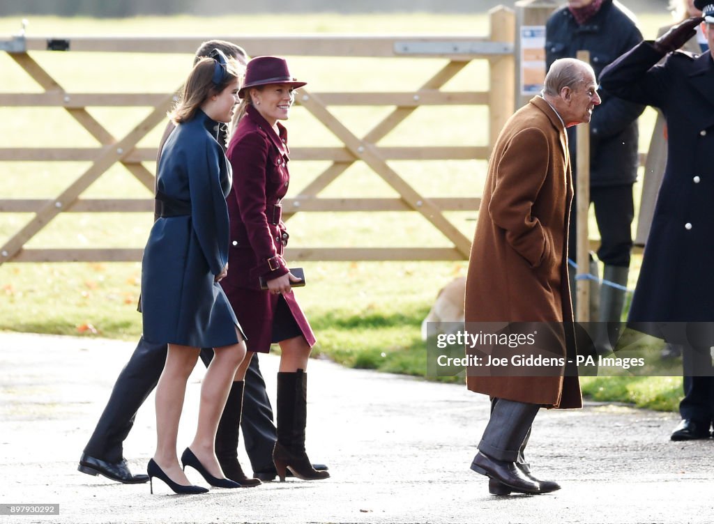 Royals attend church