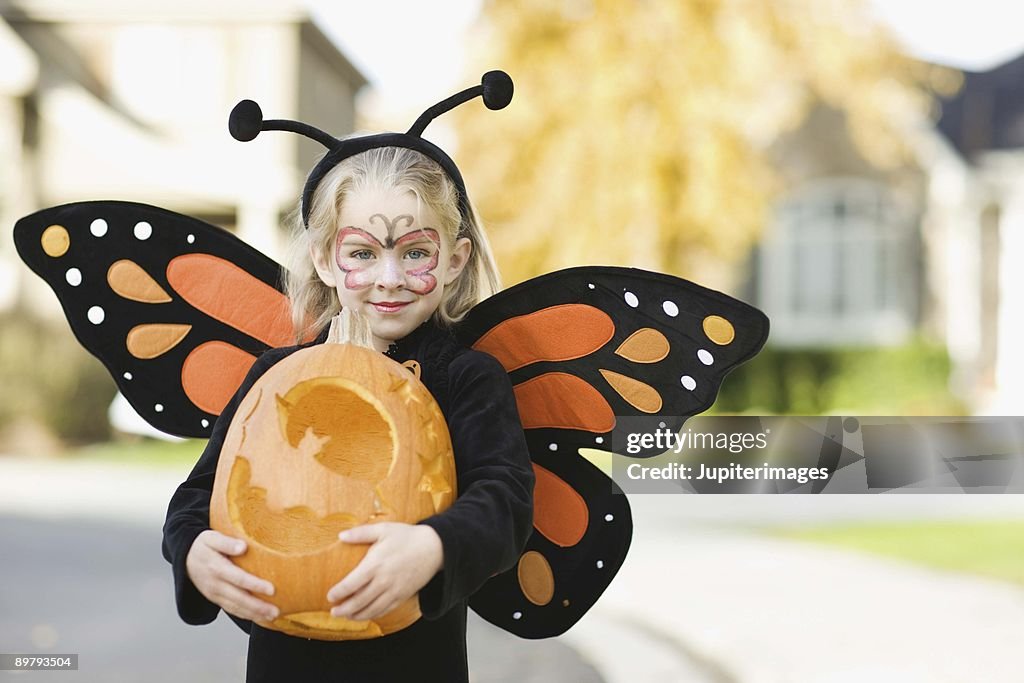 Girl in Halloween costume