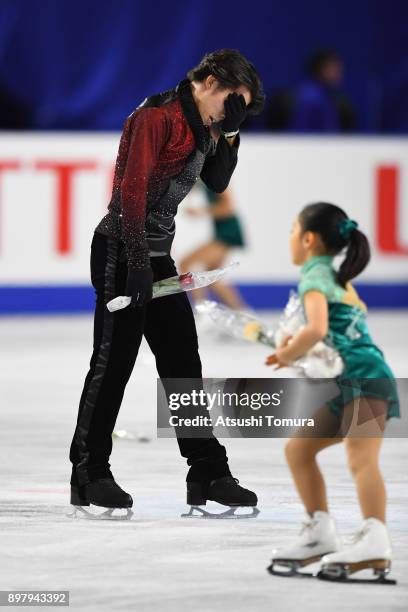 Takahito Mura of Japan competes in the men free skating during day four of the 86th All Japan Figure Skating Championships at the Musashino Forest...