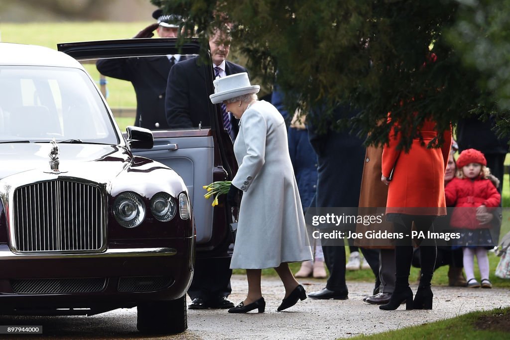 Royals attend church