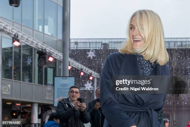 Princess Mette Marit of Norway attends Christmas Charity Luncheon for the less fortunate to celebrate the occasion of Christmas Eve at the Egon...