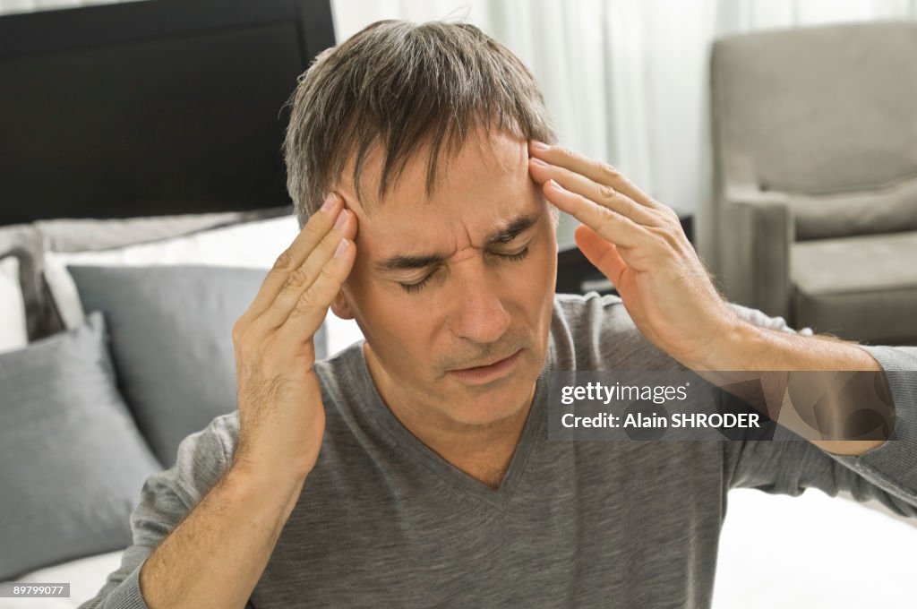 Man suffering from headache