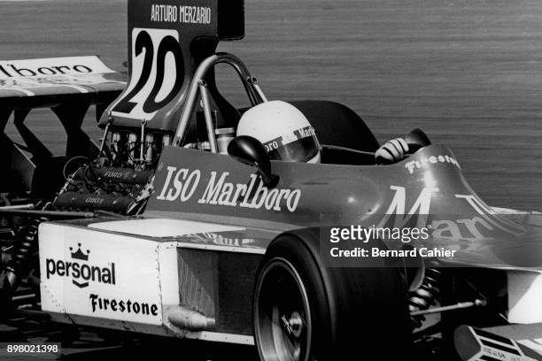 Arturo Merzario, Iso-Marlboro-Ford FW, Grand Prix of the Netherlands, Circuit Park Zandvoort, 23 June 1974.