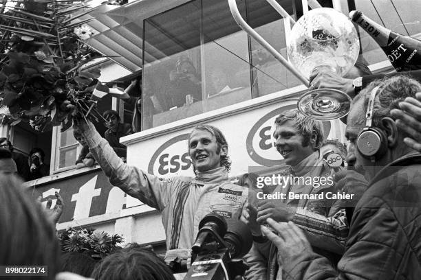 Helmut Marko, Gijs van Lennep, 24 Hours of Le Mans, Le Mans, 13 June 1971. Helmut Marko and Gijs van Lennep after their victory in the 1971 24 Hours...