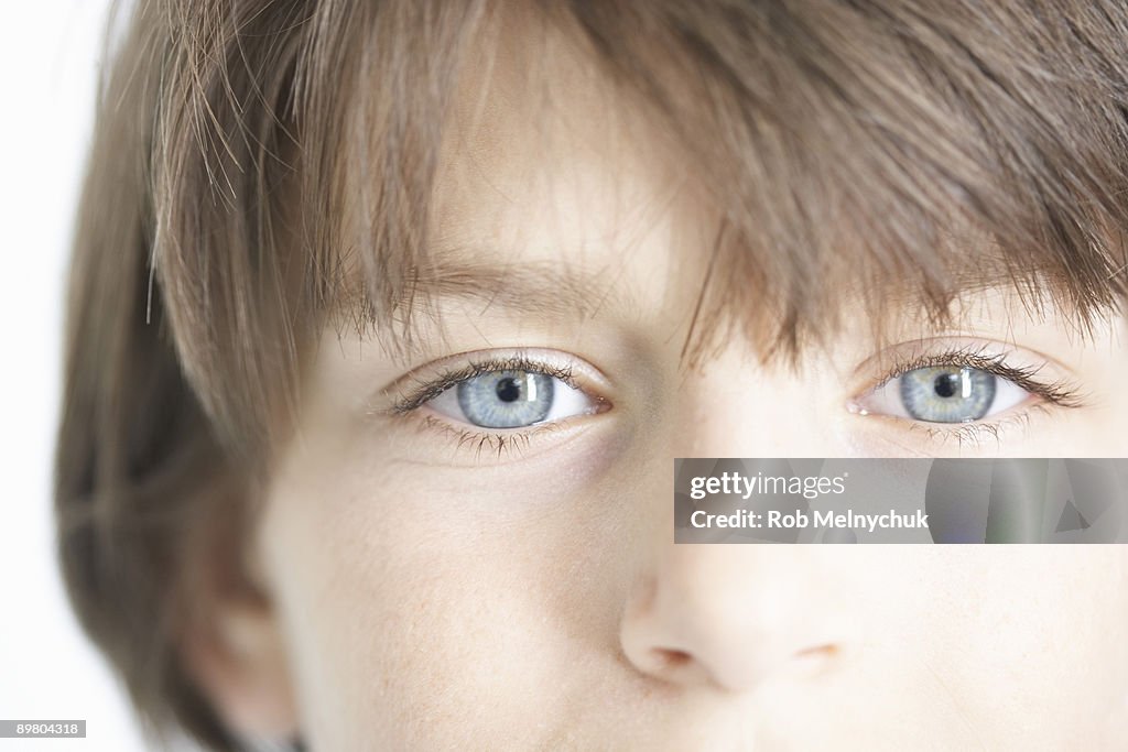 Close-up of boys eyes