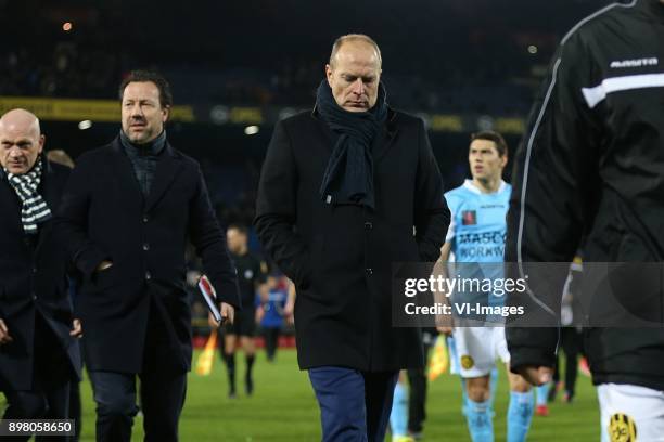 Coach Robert Molenaar of Roda JC during the Dutch Eredivisie match between Feyenoord Rotterdam and Roda JC Kerkrade at the Kuip on December 24, 2017...