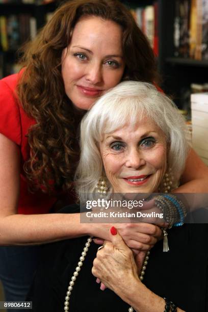 Filmmaker/Poet Elaine Madsen and daughter/actress Virginia Madsen pose together for the launch of her new book "Crayola can't make these colors: From...