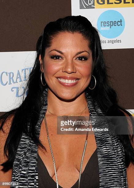 Actress Sara Ramirez attends GLSEN's 2009 LA Respect Awards kick-off party at Bl� on August 14, 2009 in Beverly Hills, California.