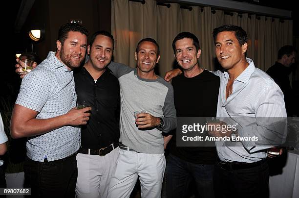 Tony Biel, Matt Brubaker, Frank Smith, Charles Feuilherade and Richard Franceschini attend GLSEN's 2009 LA Respect Awards kick-off party at BIY on...