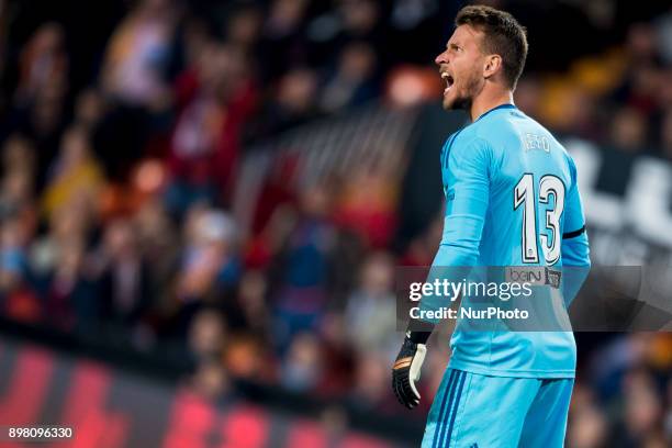 Neto during the match between Valencia CF against Villarreal CF , week 17 of La Liga 2017/18 at Mestalla stadium, Valencia, SPAIN - 17th December of...