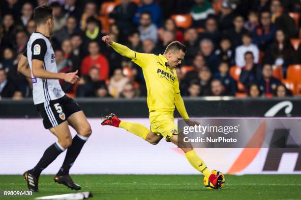 Cheryshev during the match between Valencia CF against Villarreal CF , week 17 of La Liga 2017/18 at Mestalla stadium, Valencia, SPAIN - 17th...