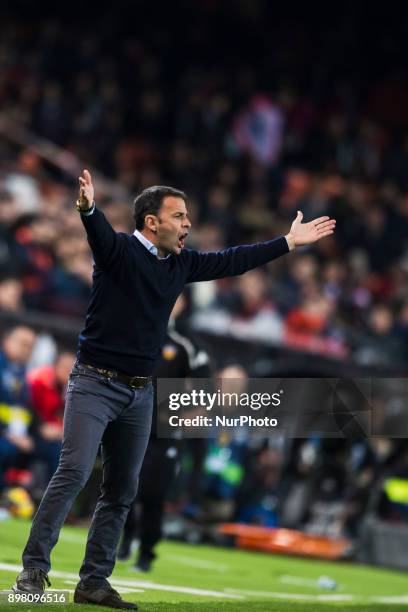 Javi Calleja during the match between Valencia CF against Villarreal CF , week 17 of La Liga 2017/18 at Mestalla stadium, Valencia, SPAIN - 17th...