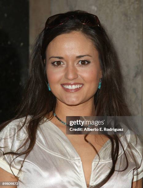 Actress Danica McKellar arrives at the premiere of "Legally Blonde The Musical" at the Pantages Theatre on August 14, 2009 in Hollywood, California.