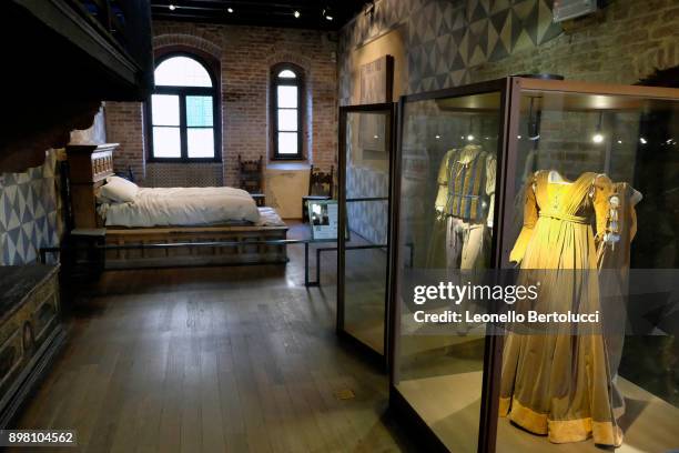 Costumes used in the movie "Romeo and Juliet" by the director Franco Zeffirelli are displayed in Via Cappello 23, which is today known as “Juliet’s...