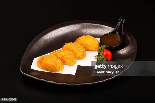 menchi-katsu - yōshoku stock pictures, royalty-free photos & images