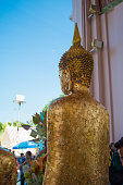 Gold Buddha in Pra prathom chedi at Nakornprothom,Thailand
