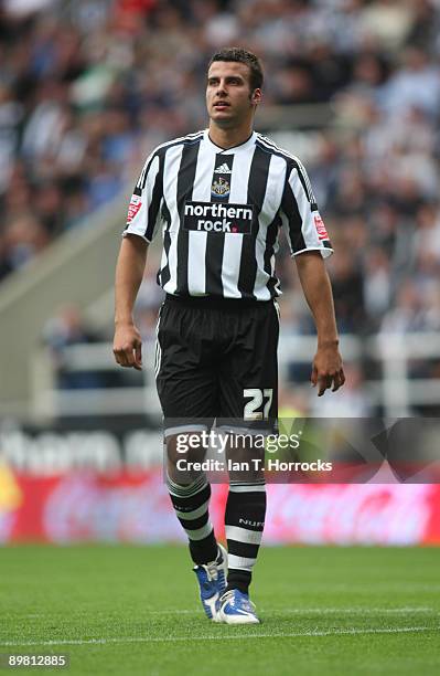 Steven Taylor of Newcastle United looks on during the Coca-Cola Championship match between Newcastle United and Reading at St James' Park on August...