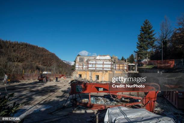 View of the remnants of a house in the municipality of Amatrice, Italy, on 24 December 2017. The region has been hit by several earthquakes since 24...