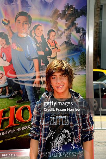 Actor Jimmy Bennett arrives at the Premiere Of Warner Bros' "Shorts" at Grauman's Chinese Theatre on August 15, 2009 in Hollywood, California.