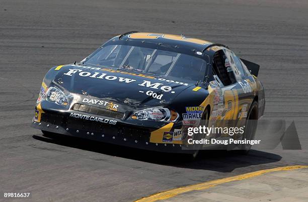 Blake Koch, driver of the GodSpeaks.com Chevrolet, laps the track during practice for the Toyota/NAPA 150 NASCAR Camping World Series West at the...