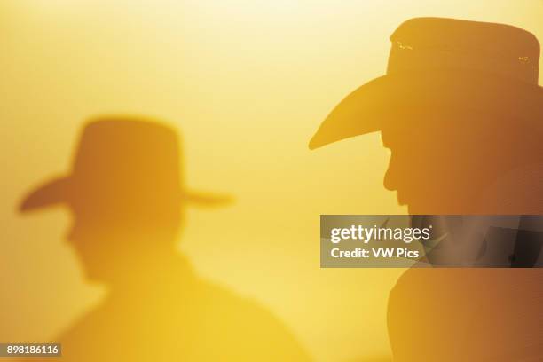 Cowboys at Santa Fe Rodeo, Santa Fe, New Mexico, USA.