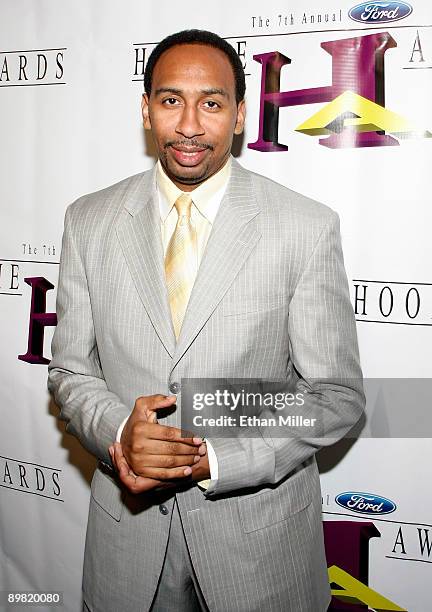 Sportswriter and media personality Stephen A. Smith arrives at the seventh annual Hoodie Awards at the Mandalay Bay Events Center August 15, 2009 in...