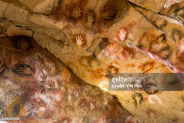 Cueva de las Manos del Rio Pinturas, Cave of the Hands, Patagonia, Province of Santa Cruz, Argentina.