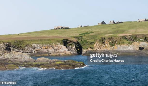 island of stroma. the orkney islands archaeology - may - stroma stock pictures, royalty-free photos & images