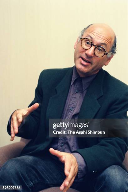Composer Michael Nyman speaks during the Asahi Shimbun interview on May 18, 1992 in Tokyo, Japan.