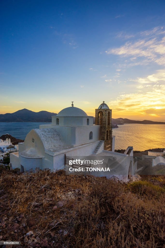 The Orthodox Church of Plaka, Milos Island, Greece