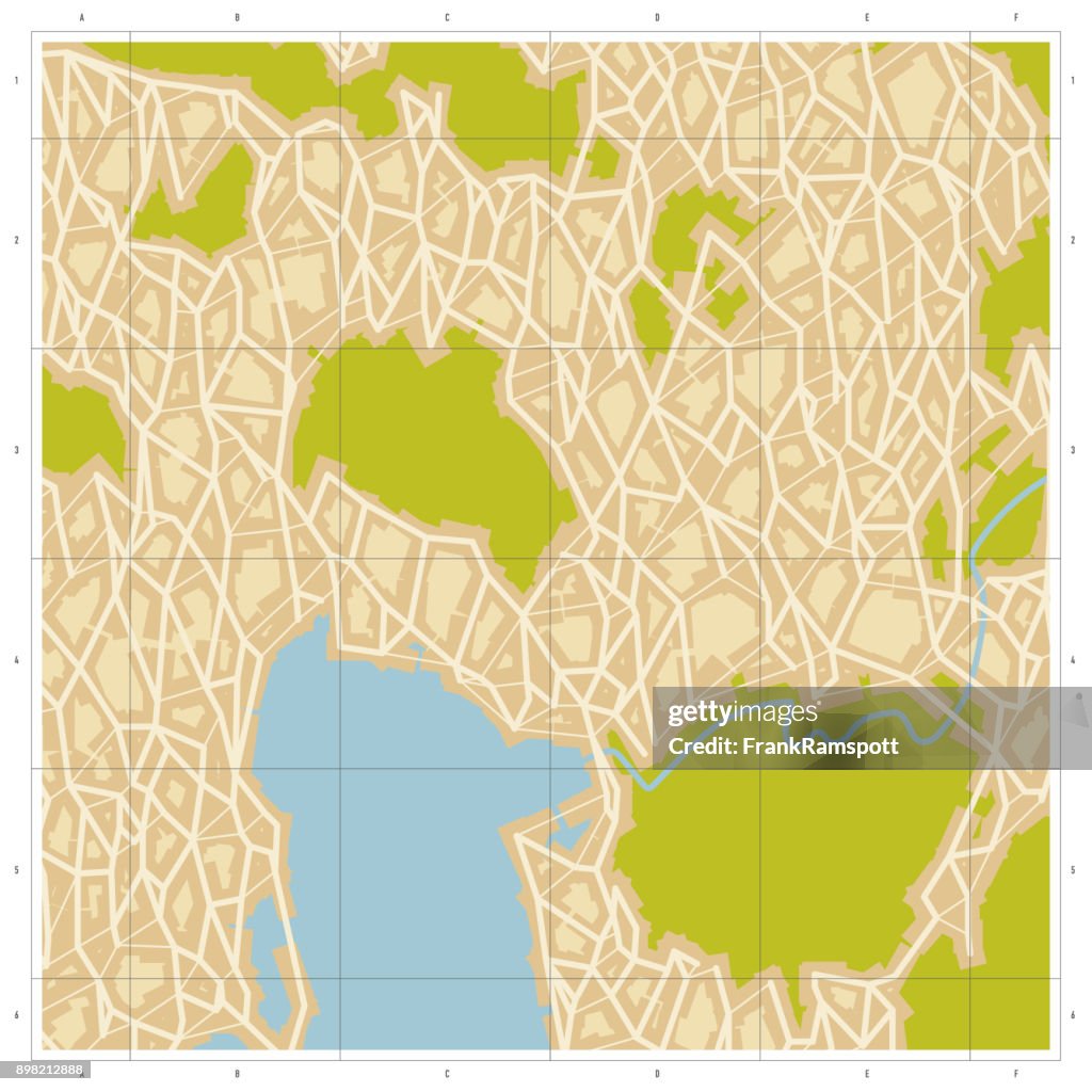 Square Generic Mini Map Generic Street Map Square High-Res Vector Graphic - Getty Images