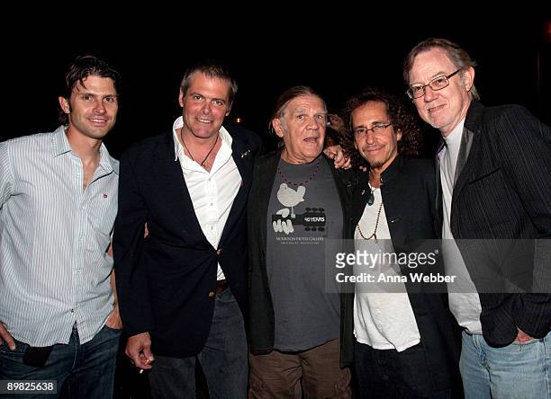 Associate Producer of the Cove Charles Hambleton, Photographer Henry Diltz, actor Larry David Eudene, and Monkey's record producer/musician Chip...