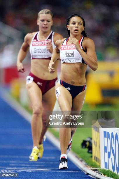 Louise Hazel of Great Britain & Northern Ireland competes in the women's Heptathlon Final during day two of the 12th IAAF World Athletics...