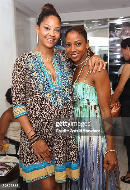 Actress Holly Robinson Peete attends Tracy Mourning's baby shower hosted by Jaci Wilson Reid at Guerlain Spa in The Waldorf Towers on August 16, 2009...