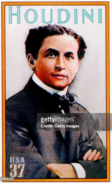 The Harry Houdini 37-cent postage was unveiled at the Society of American Magicians Centennial Convention July 3, 2002 in New York City. The stamp...