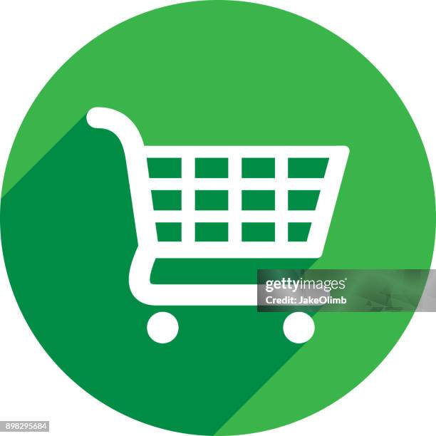 shopping cart icon silhouette 2 - push cart stock illustrations