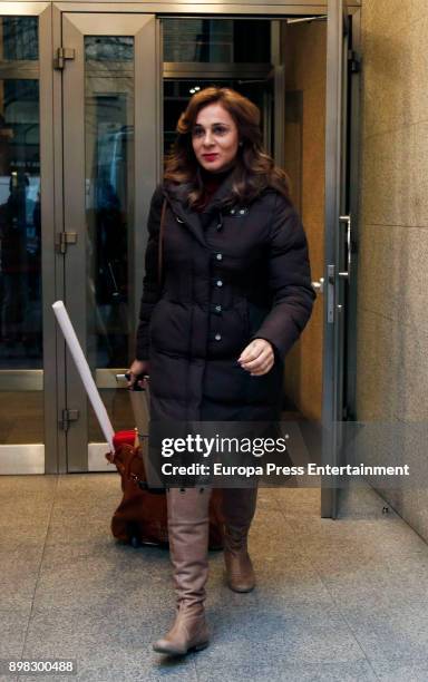 Ana Maria Aldon is seen on December 5, 2017 in Madrid, Spain.