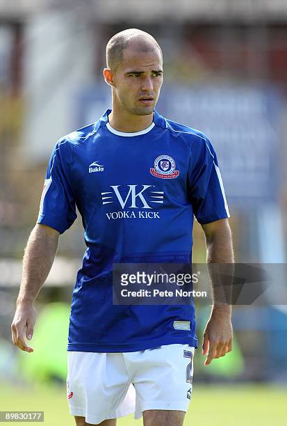 Phil Picken of Chesterfield in action during the Coca Cola League Two Match between Chesterfield and Northampton Town at Saltergate on August 15,...