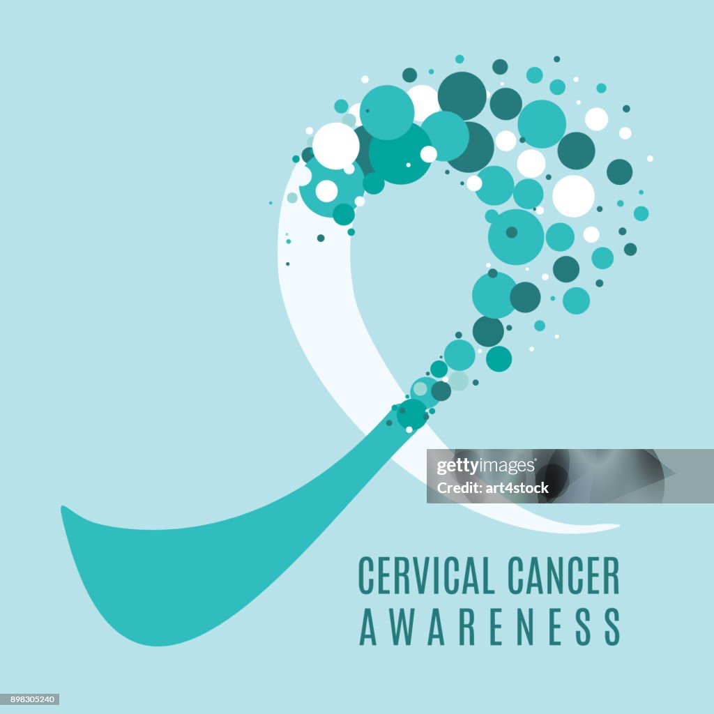 Cervical Ribbon Cervical Cancer Awareness Ribbon High-Res Vector Graphic - Getty Images