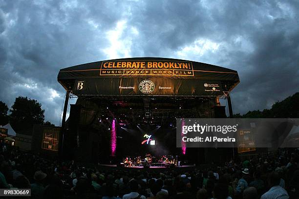 View of the bandshell when Marc Ribot's Ceramic Dog perform as part of the 2008 JVC Jazz Festival at Celebrate Brooklyn on June 19, 2008 at the...