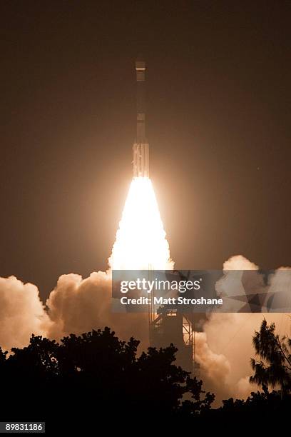 The final Delta II GPS rocket lifts off from Cape Canaveral Air Force Base and launch site SLC-17A on August 17, 2009 in Cape Canaveral, Florida....