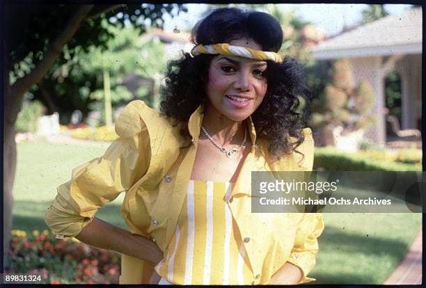 American singer La Toya Jackson, 1986.