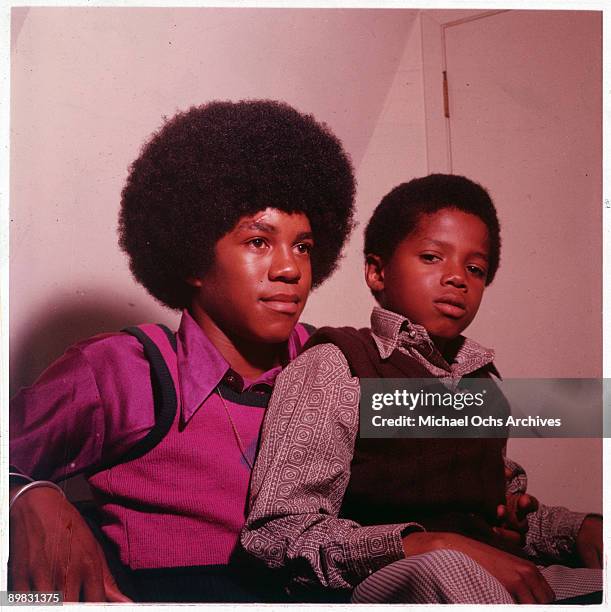 American singers Randy and Jermaine Jackson, circa 1972.