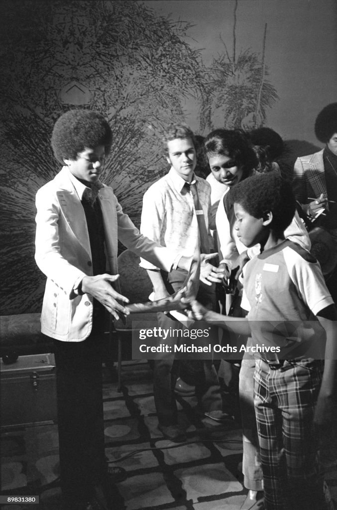 Michael Jackson Brother Randy American singer Michael Jackson and his brother Randy play with a ...