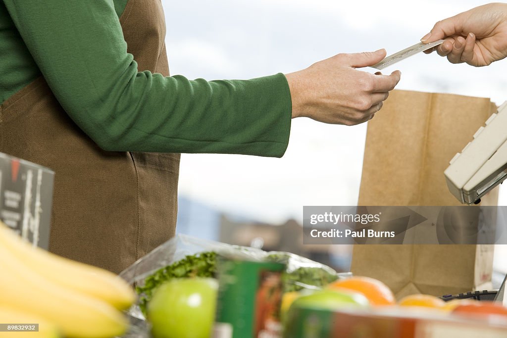 Credit Card Payment in Grocery Store